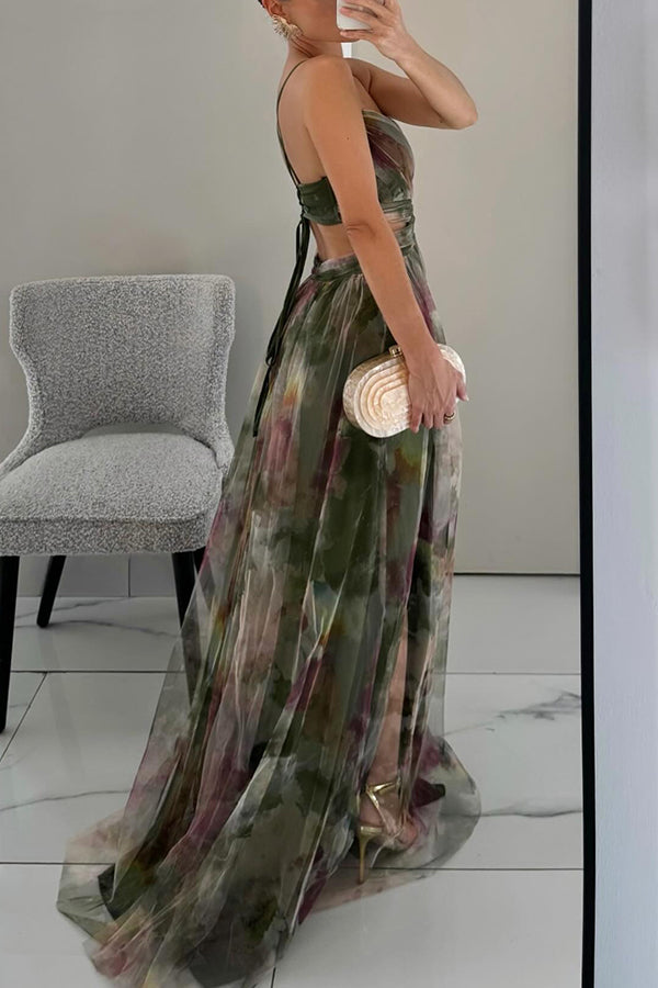 Eva™ | Smickrande Floral Maxi Klänning