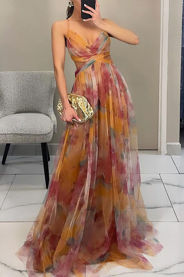 Eva™ | Smickrande Floral Maxi Klänning