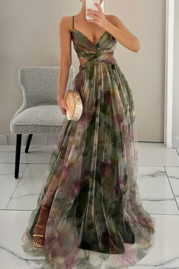 Eva™ | Smickrande Floral Maxi Klänning