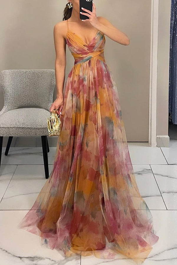 Eva™ | Smickrande Floral Maxi Klänning