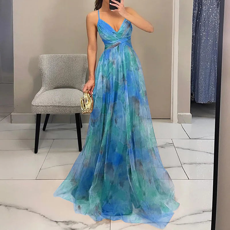 Eva™ | Smickrande Floral Maxi Klänning