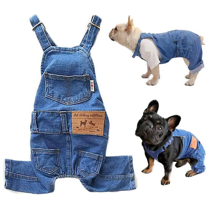Charlie™ | Mjuk Jeansoverall för Hundar – För den Stilmedvetna Fyrbenta Vännen