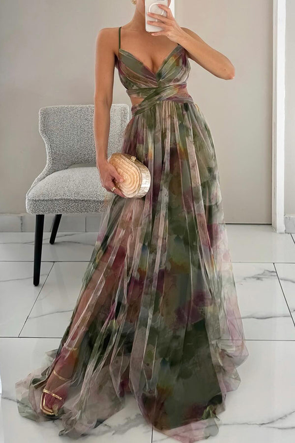 Eva™ | Smickrande Floral Maxi Klänning