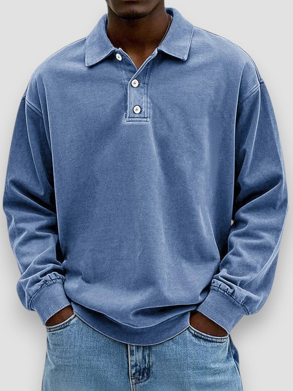 Jan™ | Långärmad Casual Pikétröja