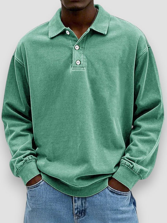 Jan™ | Långärmad Casual Pikétröja