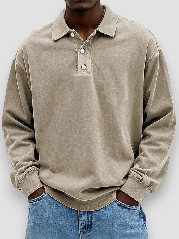 Jan™ | Långärmad Casual Pikétröja