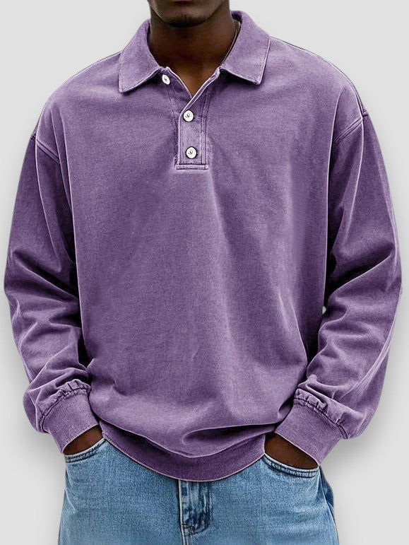 Jan™ | Långärmad Casual Pikétröja
