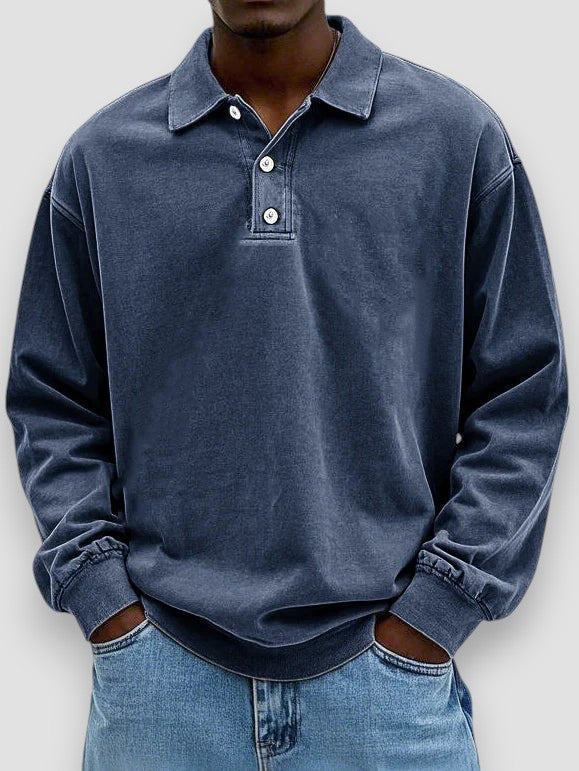 Jan™ | Långärmad Casual Pikétröja
