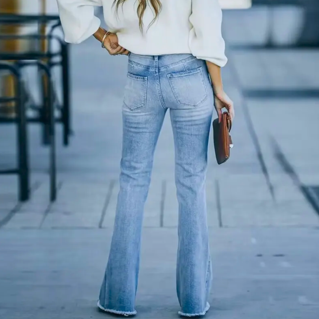 Sumanna™ | Bekväma utsvängda jeans med vintageelegans