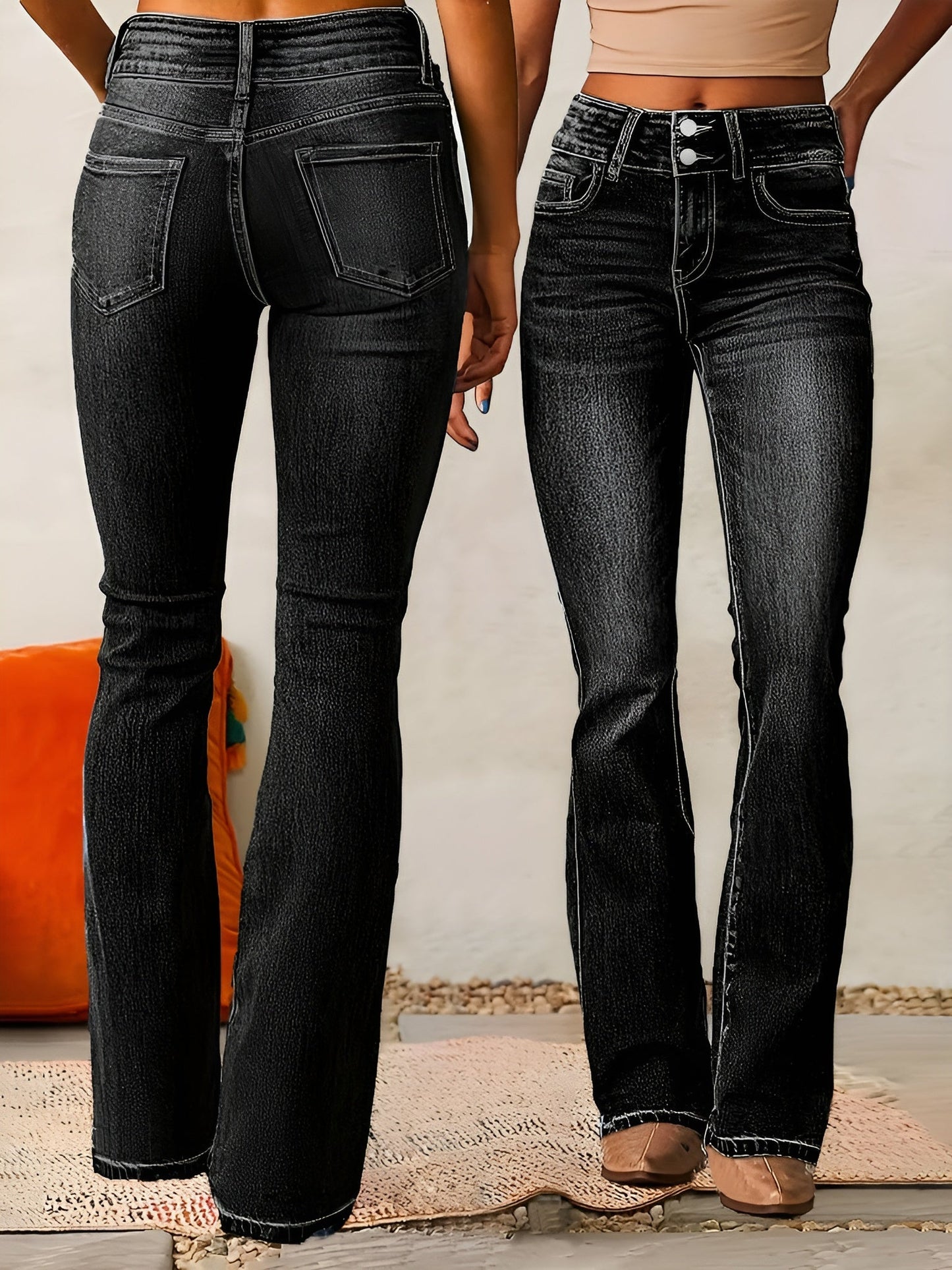 Alana™ | Ditt Perfekta High Waist Jeans för Alla Tillfällen