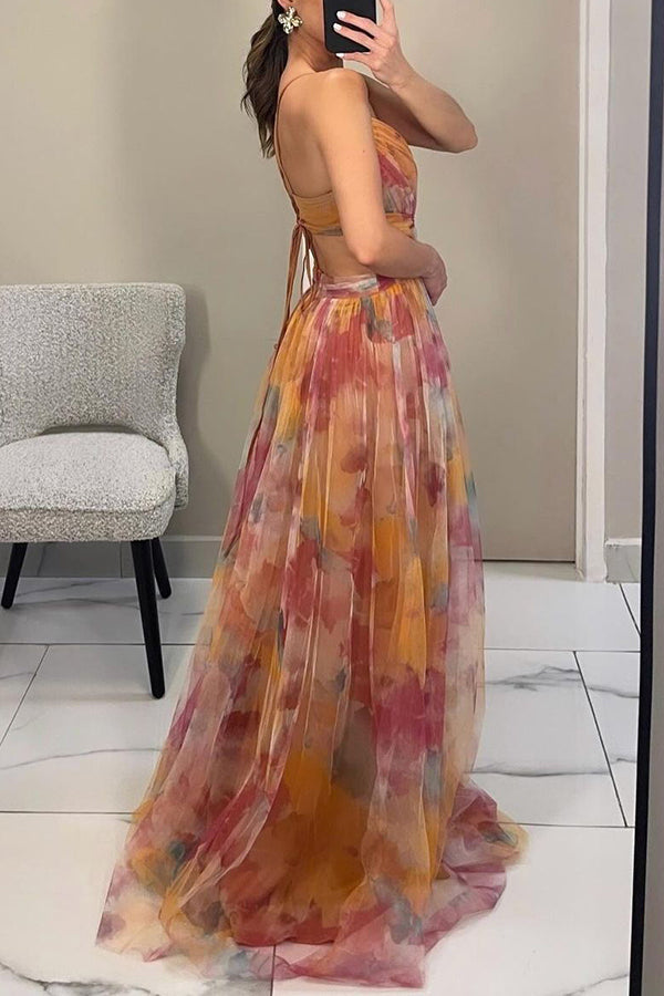 Eva™ | Smickrande Floral Maxi Klänning