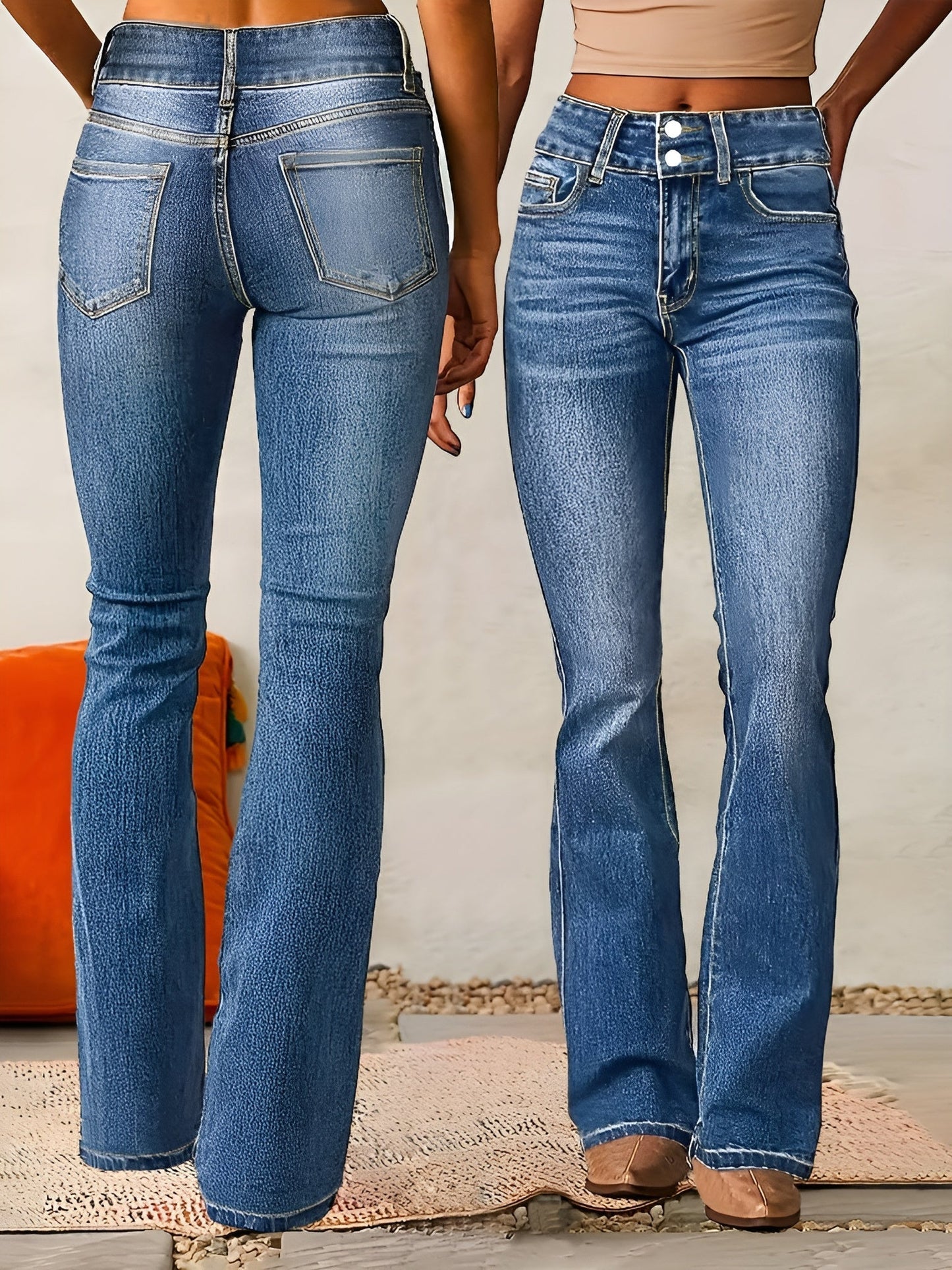 Alana™ | Ditt Perfekta High Waist Jeans för Alla Tillfällen