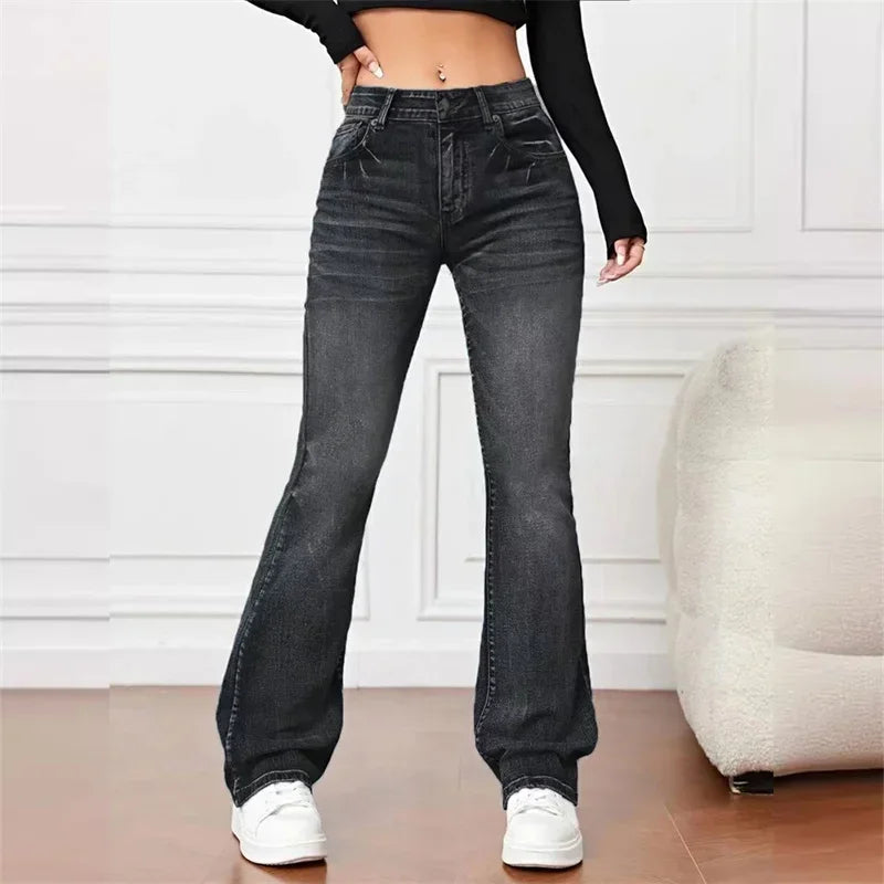 Zelia – Vintage Flare Jeans med Mellanhög Midja