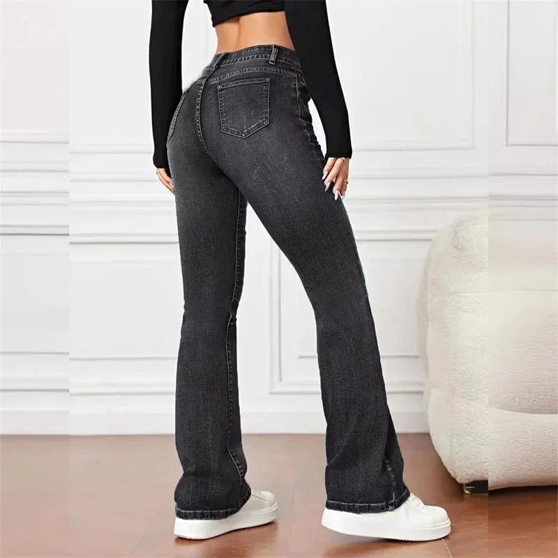 Zelia – Vintage Flare Jeans med Mellanhög Midja