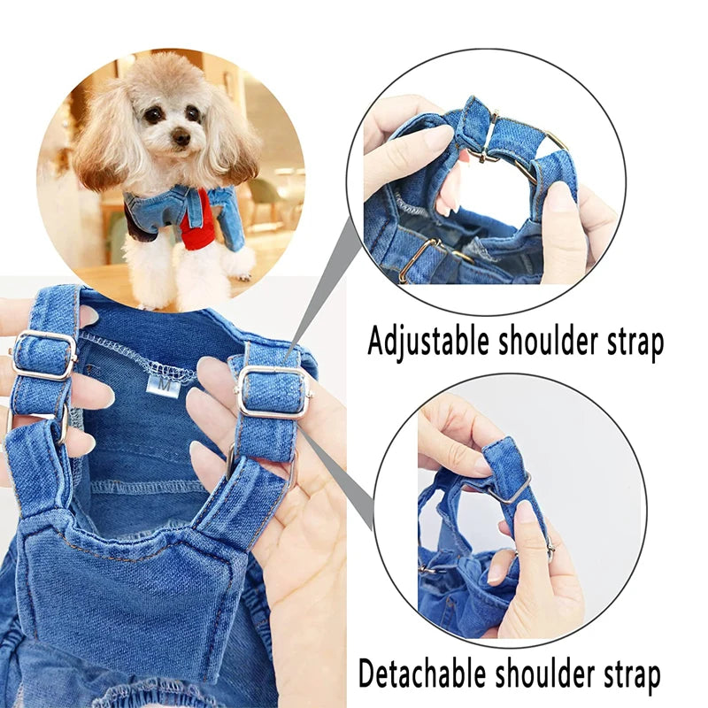 Charlie™ | Mjuk Jeansoverall för Hundar – För den Stilmedvetna Fyrbenta Vännen