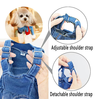 Charlie™ | Mjuk Jeansoverall för Hundar – För den Stilmedvetna Fyrbenta Vännen