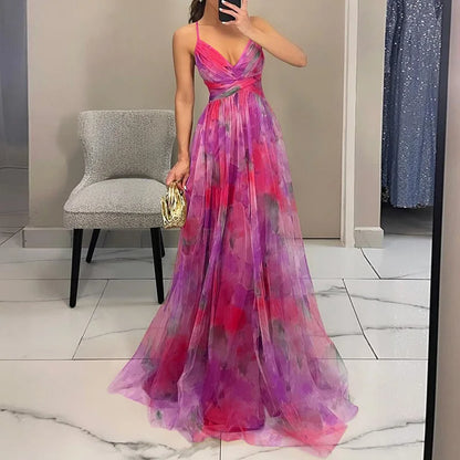 Eva™ | Smickrande Floral Maxi Klänning