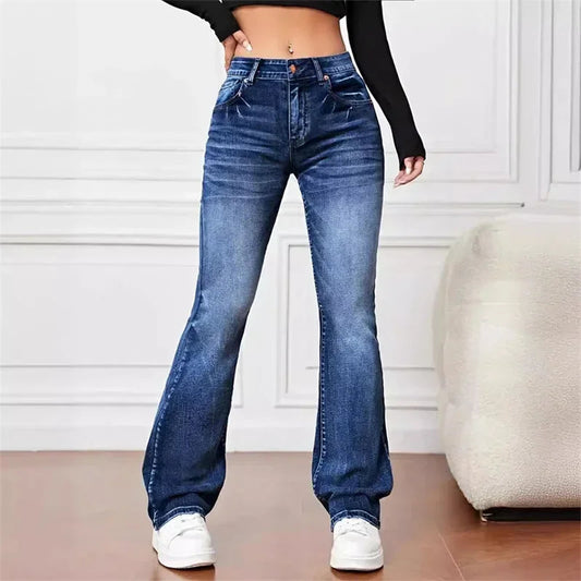 Zelia – Vintage Flare Jeans med Mellanhög Midja