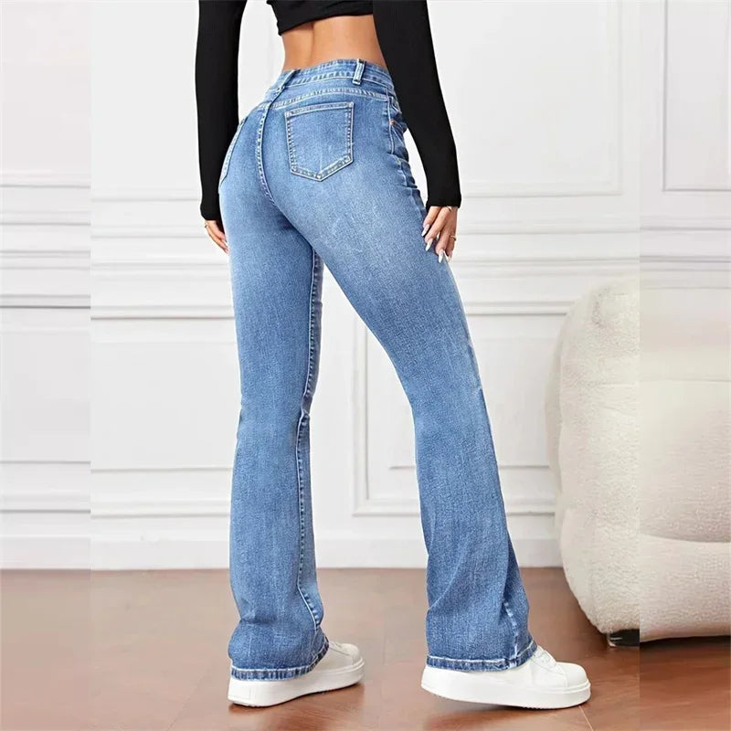 Zelia – Vintage Flare Jeans med Mellanhög Midja