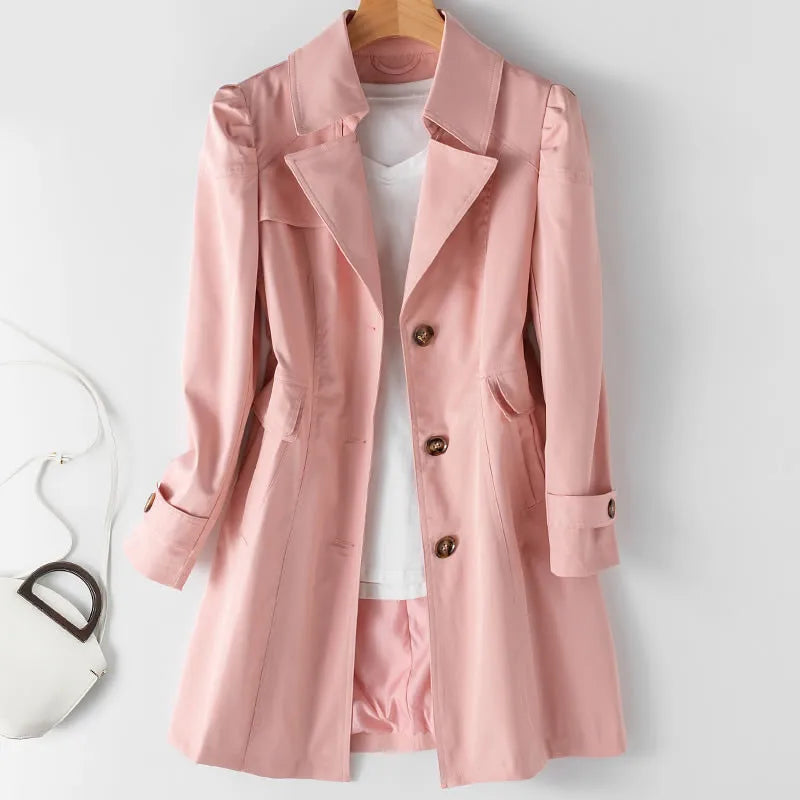 Laurian™ | Lätt Lyx i en Tidlös Trenchcoat