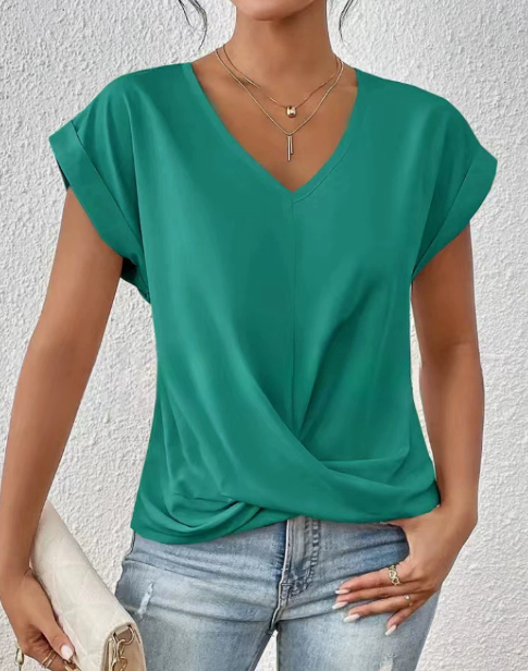 Eloise™ – Avslappnad T-shirt med hjärtformad halsringning