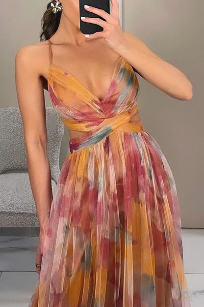 Eva™ | Smickrande Floral Maxi Klänning